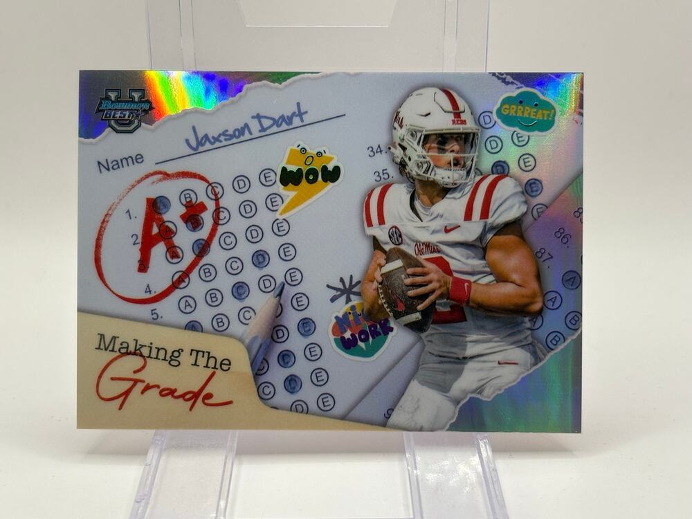 2024 Bowman Best U Jaxson Dart Making The Grade Silver Refractor Giants